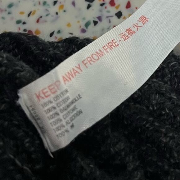 Free People FP Beach Knit Sweater Dress Cotton Cover Up Gray Women’s Size L - Picture 6 of 6